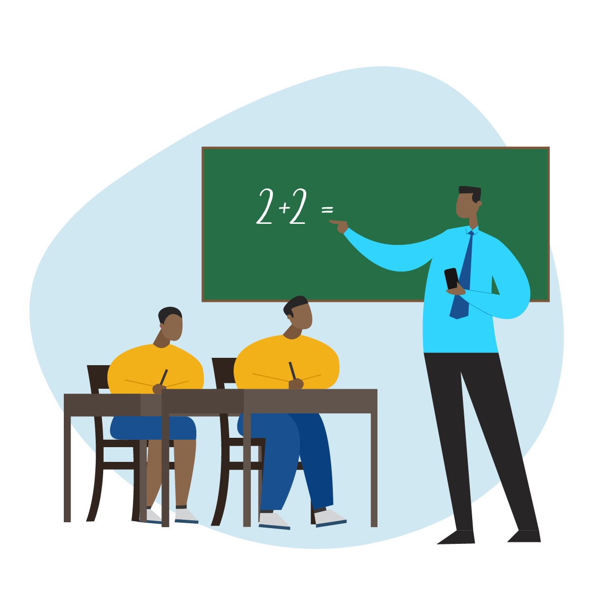 Qualified mathematics tutor conducting a focused one-on-one lesson with a student